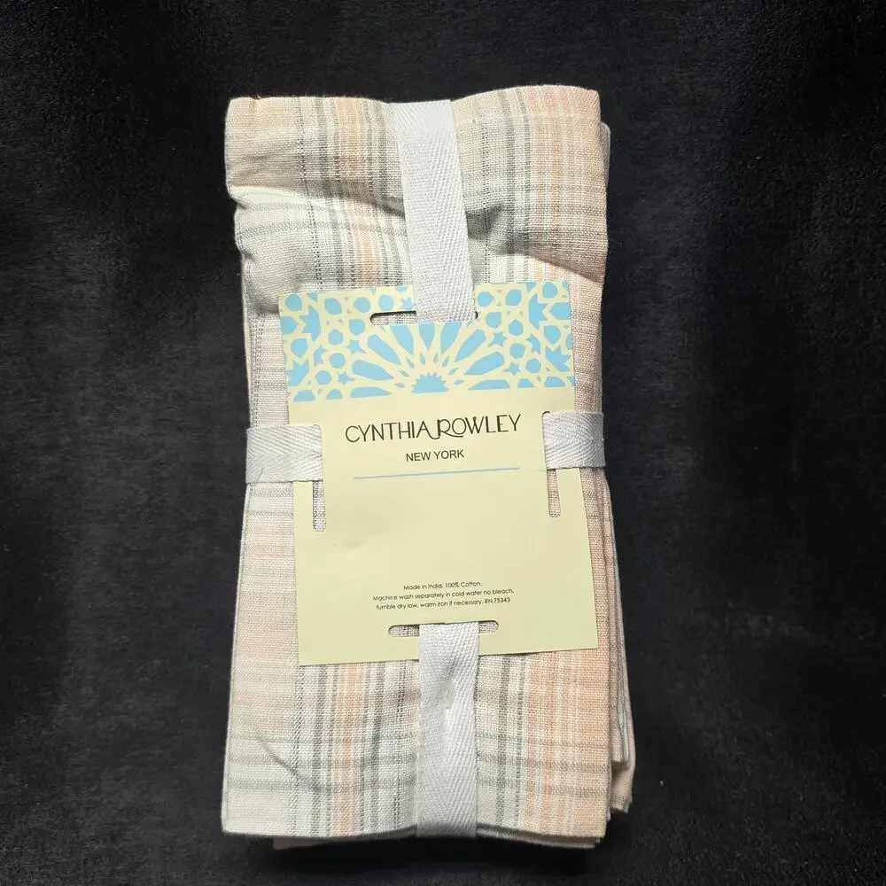 Cynthia Rowley 100% Cotton Napkin Set of Twelve 20